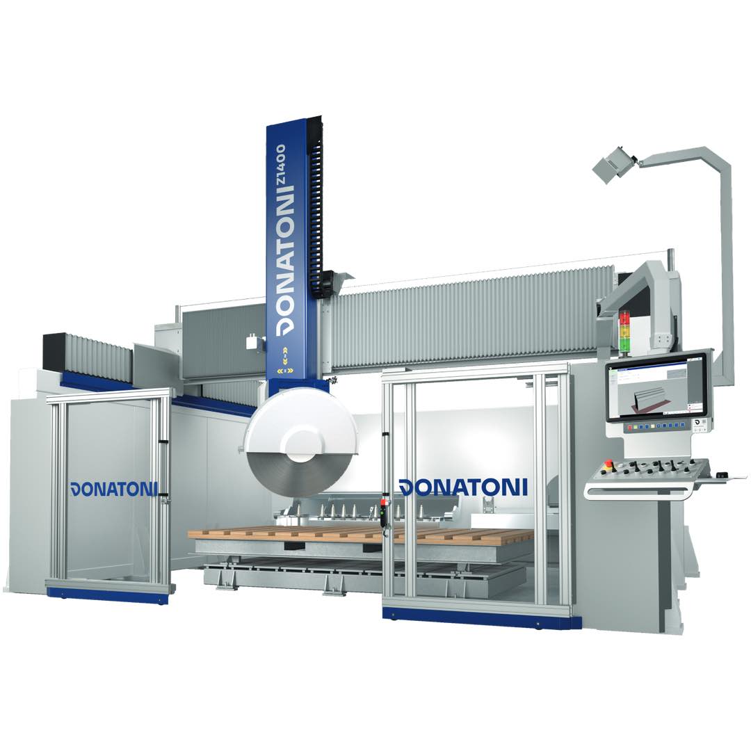 Обработка дисковой пилой на станке Donatoni