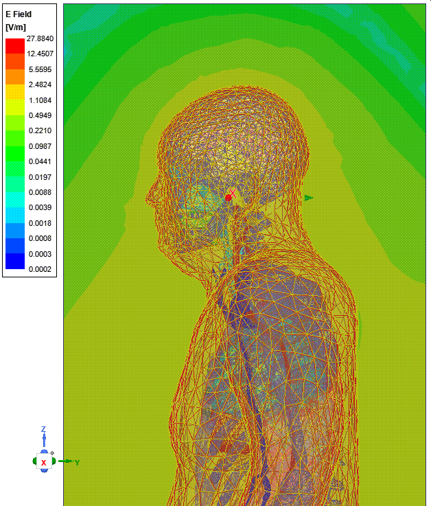 анимация воздействия излучения на человека